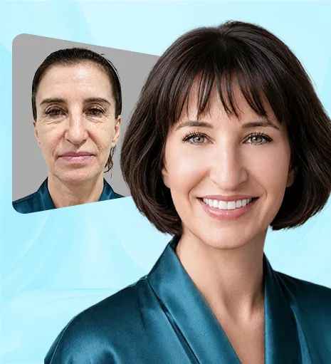 Image of cusomter before and after